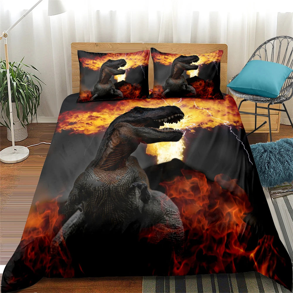 Cartoon Children's Bedding Set Bed Decor Duvet Cover Set 3D Dinosaur Tyrannosaurus Rex Quilt Cover Bedclothes Twin Bed Linen Set
Cartoon Children's Bedding Set Bed Decor Duvet Cover Set 3D Dinosaur Tyrannosaurus Rex Quilt Cover Bedclothes Twin Bed Linen Set