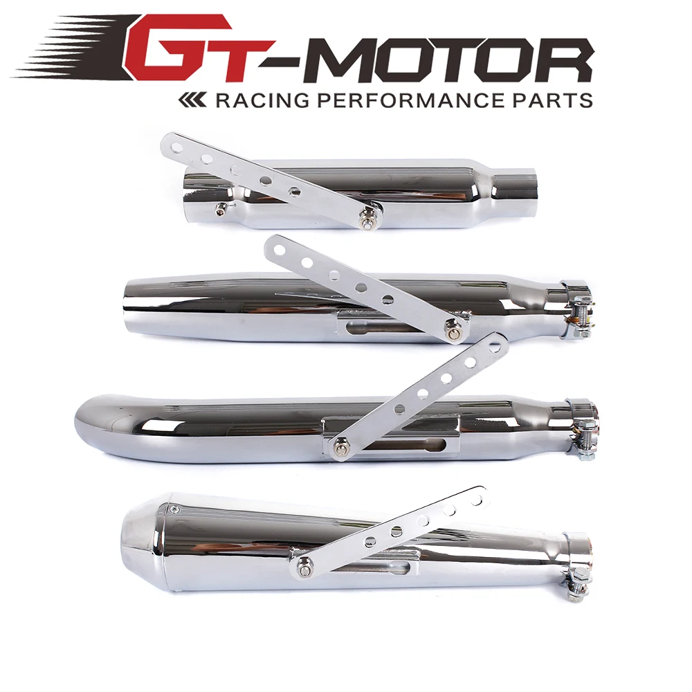 GT Motor-Универсальный 39-46 мм Ретро хромированный античный винтажный мотоциклетный глушитель выхлопных газов Ретро Вертикальный чехол с давле...
GT Motor-Универсальный 39-46 мм Ретро хромированный античный винтажный мотоциклетный глушитель выхлопных газов Ретро Вертикальный чехол с давле...
