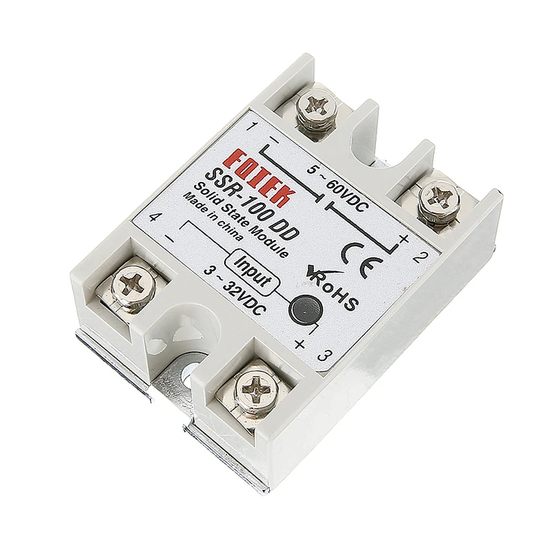 Бесконтактные твердотельные реле Mayitr, SSR-100DD А, 3-32 в пост. Тока, 5-60 в пост. Тока, 1 шт.
Бесконтактные твердотельные реле Mayitr, SSR-100DD А, 3-32 в пост. Тока, 5-60 в пост. Тока, 1 шт.