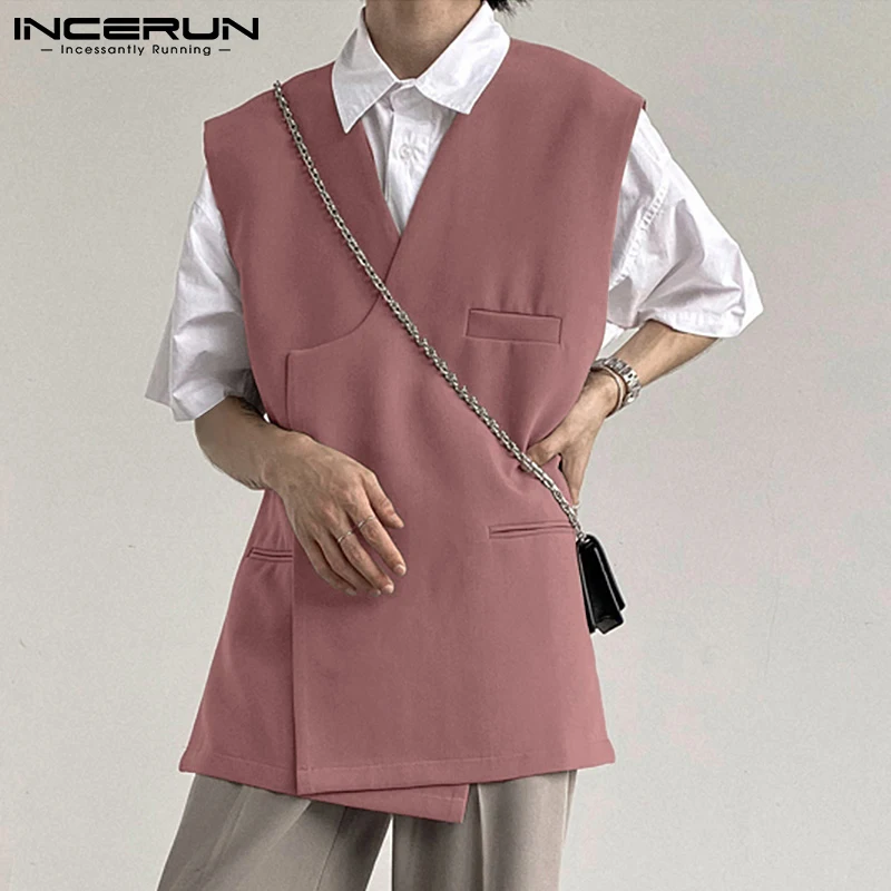 INCERUN Fashion Men Vests Solid Color V Neck Sleeveless Streetwear One Button Waistcoats 2022 Split Loose Casual Men Outerwear
INCERUN Fashion Men Vests Solid Color V Neck Sleeveless Streetwear One Button Waistcoats 2022 Split Loose Casual Men Outerwear