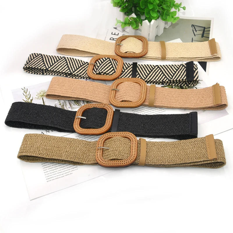 Vintage Women Rope Braiding Women Belt Square Buckle Skirt Belt Knitted Waist Belt Hand-Woven Elastic Belt
Vintage Women Rope Braiding Women Belt Square Buckle Skirt Belt Knitted Waist Belt Hand-Woven Elastic Belt
