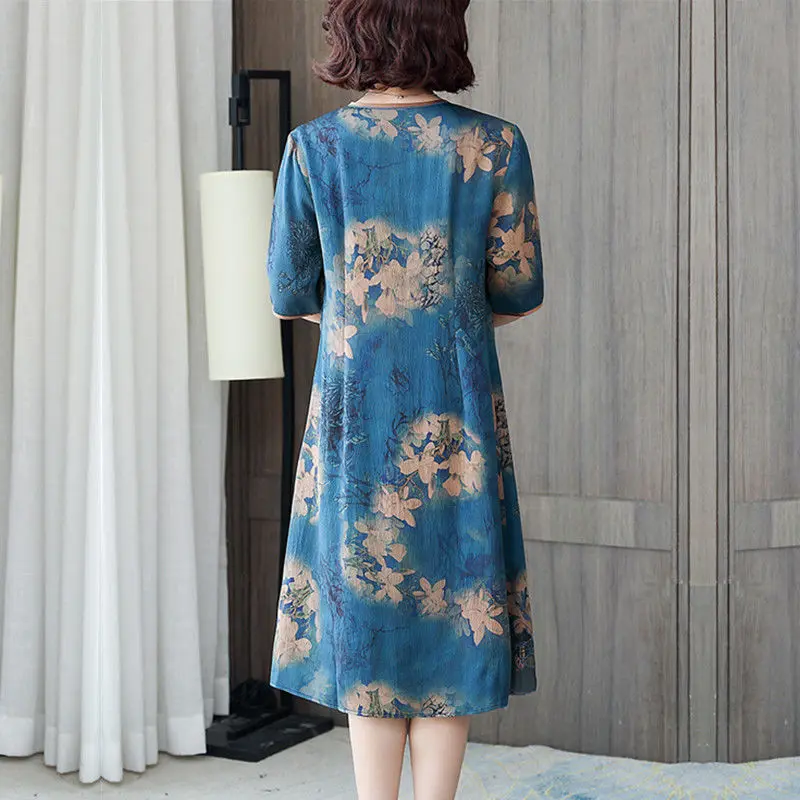 Heavyweight Silk Dress Women's Natural Mulberry Silk 2021 New Big Brand Mother's Dress In Spring Summer 
Heavyweight Silk Dress Women's Natural Mulberry Silk 2021 New Big Brand Mother's Dress In Spring Summer