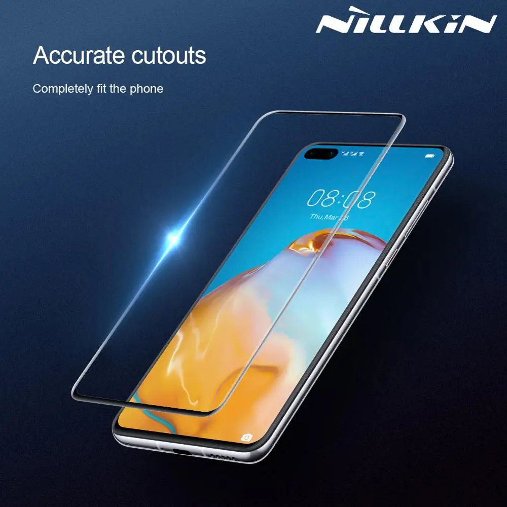 Стекло для Huawei P40 /P40 Pro защита экрана NILLKIN CP + MAX Arc изогнутое стекло с полным