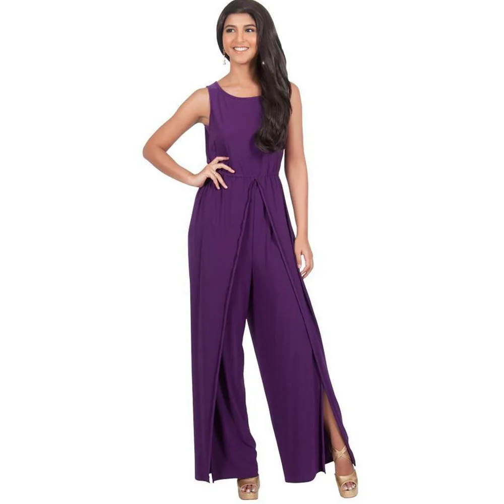 Fashion Design Wide Leg Jumpsuit Women Office Ladies Summer 2021 Sleeveless 3XL Plus Size Overalls Casual Long Jumpsuits Black
Fashion Design Wide Leg Jumpsuit Women Office Ladies Summer 2021 Sleeveless 3XL Plus Size Overalls Casual Long Jumpsuits Black