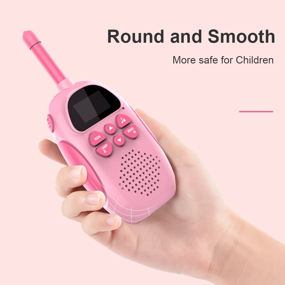 

2pcs Walkie Talkie Kids Walkie-talkies 22 Channels 2 Way Wireless Radio Toys 3km Range UHF Radio Lanyard Interphone