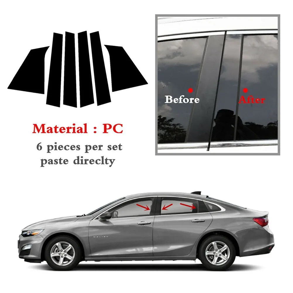 6pcs/set Door Windo B C Pillar Post Piano Cover L+R Door Trim Pillar Posts Black Piano Cover Fit For Chevrolet Malibu 2016-2021
6pcs/set Door Windo B C Pillar Post Piano Cover L+R Door Trim Pillar Posts Black Piano Cover Fit For Chevrolet Malibu 2016-2021