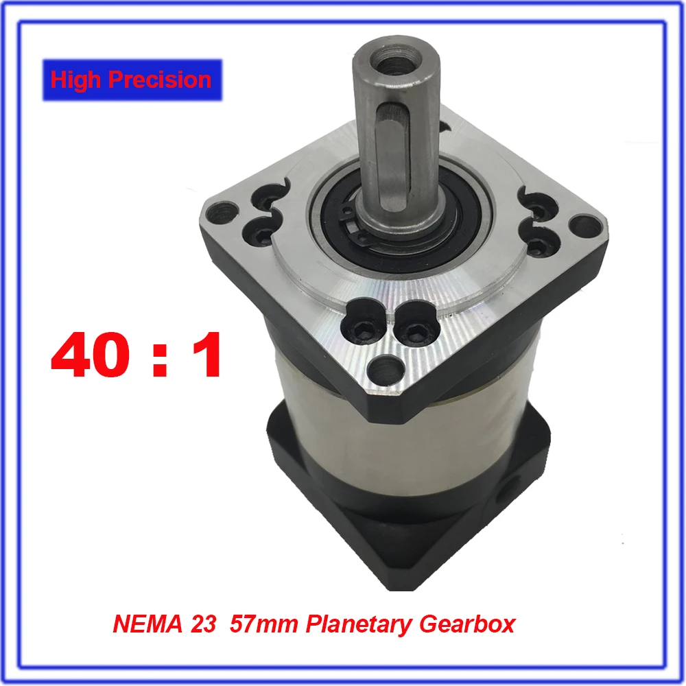40:1 NEMA23 Planetary Reducer 12Arcmin 6.35mm Gearbox Reducer 4000rpm Top Quality for Closed Loop Stepper Motor Mask machine 
40:1 NEMA23 Planetary Reducer 12Arcmin 6.35mm Gearbox Reducer 4000rpm Top Quality for Closed Loop Stepper Motor Mask machine