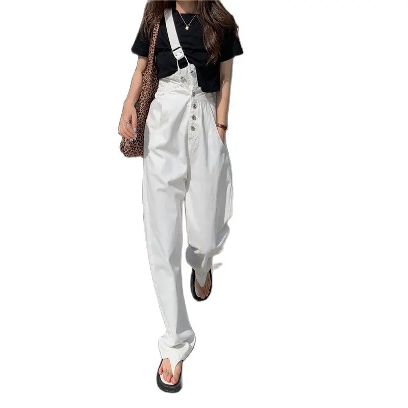 Varofi Spring and Autumn 2021 new large size loose jeans overalls women show thin single shoulder straps halun pants
Varofi Spring and Autumn 2021 new large size loose jeans overalls women show thin single shoulder straps halun pants