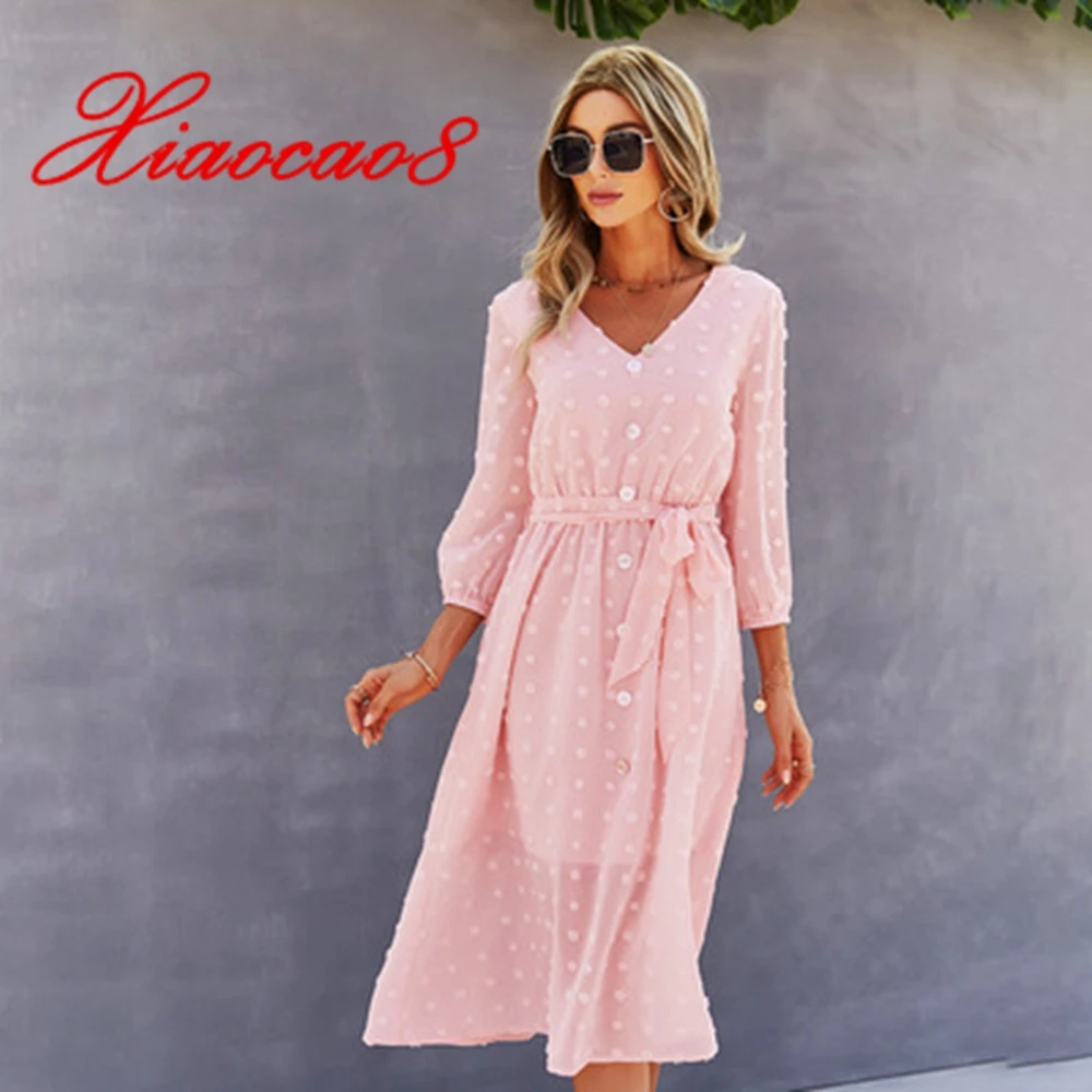 Summer women's dress 2021 solid sashes v neck dresses for women a line button half sleeve casual dress plus size robe femme
Summer women's dress 2021 solid sashes v neck dresses for women a line button half sleeve casual dress plus size robe femme
