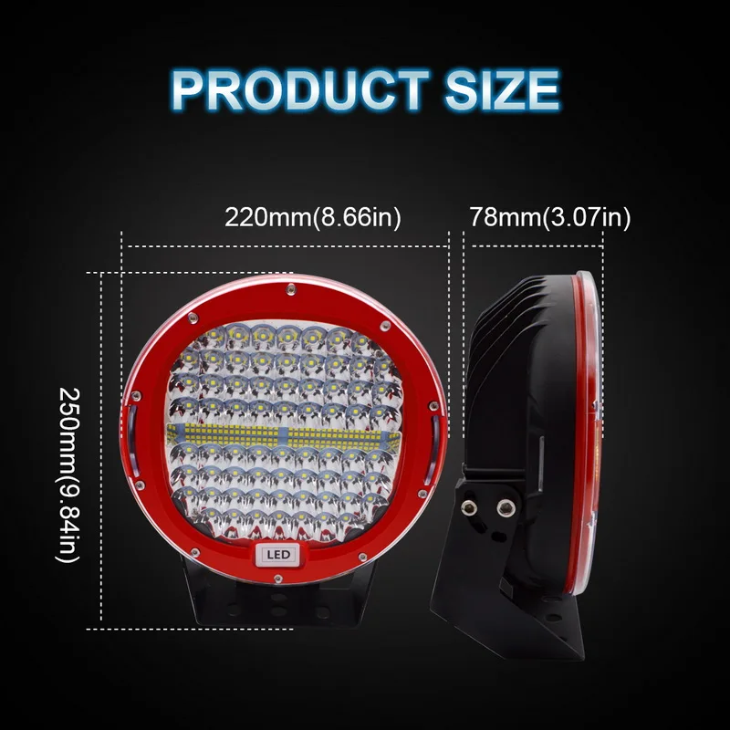 Safego 2pcs 9 Inch 408W LED Work Light Car Spot Beam Driving Fog Lamp Red Black Case For ATV UAZ SUV 4WD 4x4 Truck Tractor
Safego 2pcs 9 Inch 408W LED Work Light Car Spot Beam Driving Fog Lamp Red Black Case For ATV UAZ SUV 4WD 4x4 Truck Tractor