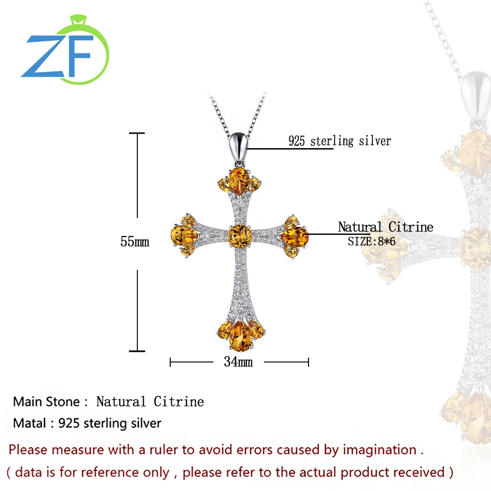 GZ ZONGFA High Quality Natural Citrine Charm Necklace 925 Sterling Silver cross Engagement Women Jewelry
GZ ZONGFA High Quality Natural Citrine Charm Necklace 925 Sterling Silver cross Engagement Women Jewelry