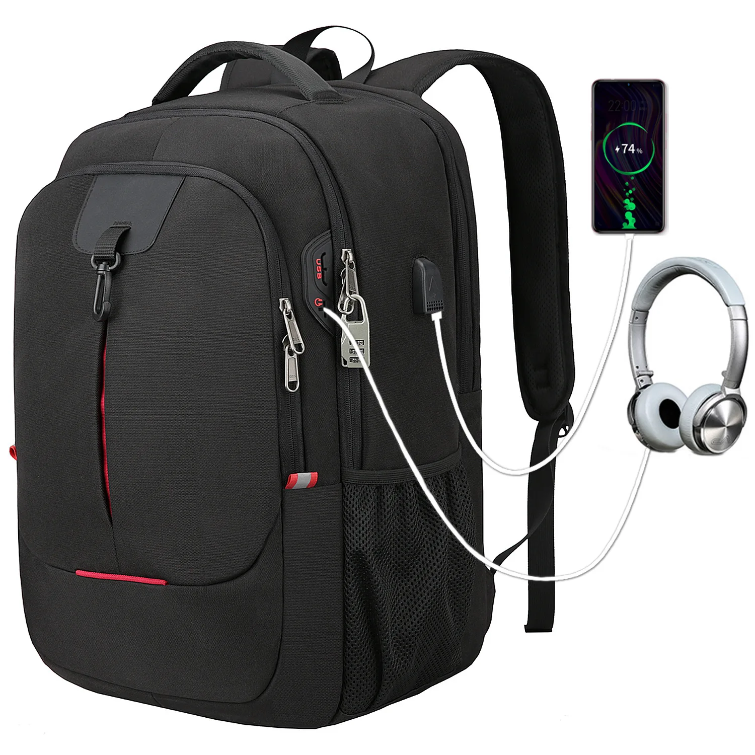 REJS LANGT Men's Backpack Laptop 15.6 Inch Office Work Business Backpack with Charging Usb Anti-Theft Travel Mochila Waterproof
REJS LANGT Men's Backpack Laptop 15.6 Inch Office Work Business Backpack with Charging Usb Anti-Theft Travel Mochila Waterproof