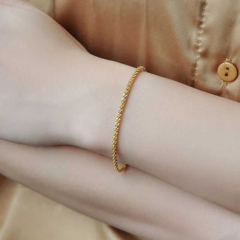 YAOLOGE FASHION 316L Stainless Steel Gold Color Rope Chain Bracelet For Women Men 2021 Festival Gift New Fashion Jewelry pulsera
YAOLOGE FASHION 316L Stainless Steel Gold Color Rope Chain Bracelet For Women Men 2021 Festival Gift New Fashion Jewelry pulsera