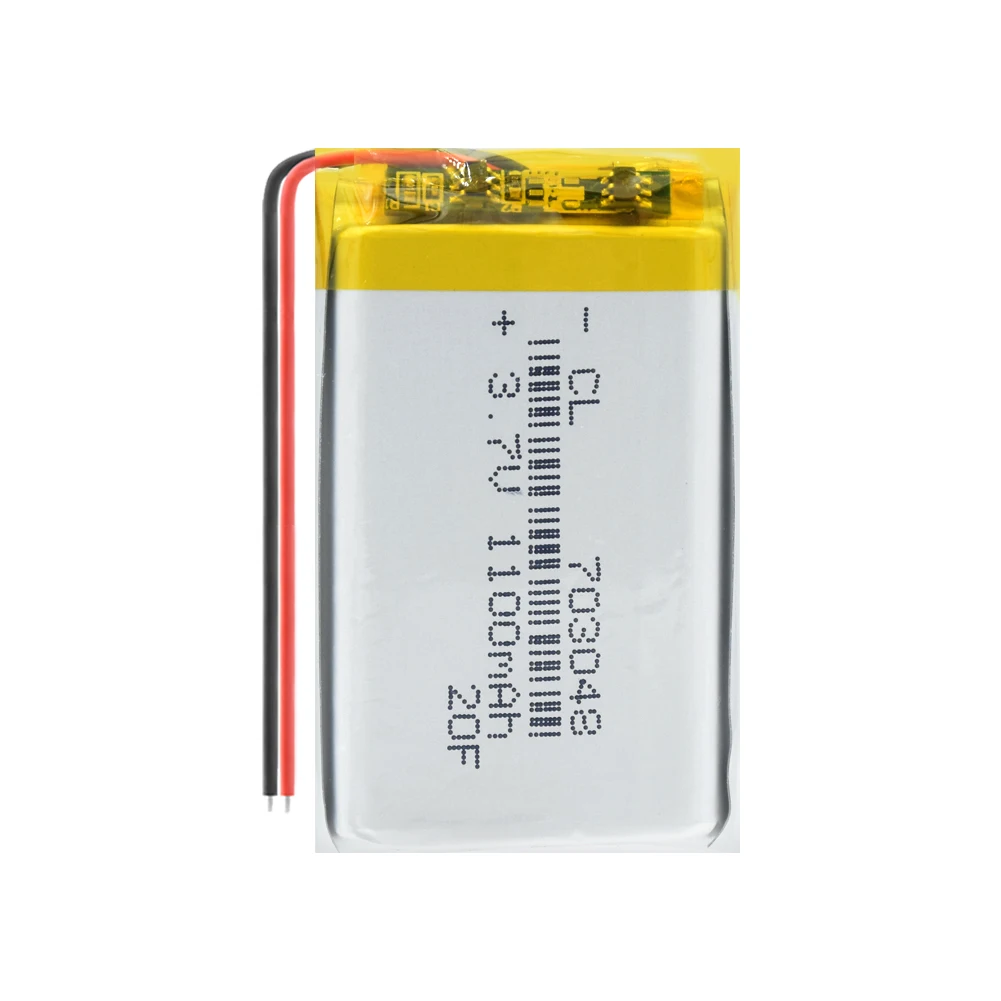

2PCS 3.7V 703048 1100mAh 703050 Lithium Polymer Li-Po li ion Rechargeable Battery cells For Mp3 MP4 MP5 GPS mobile bluetooth