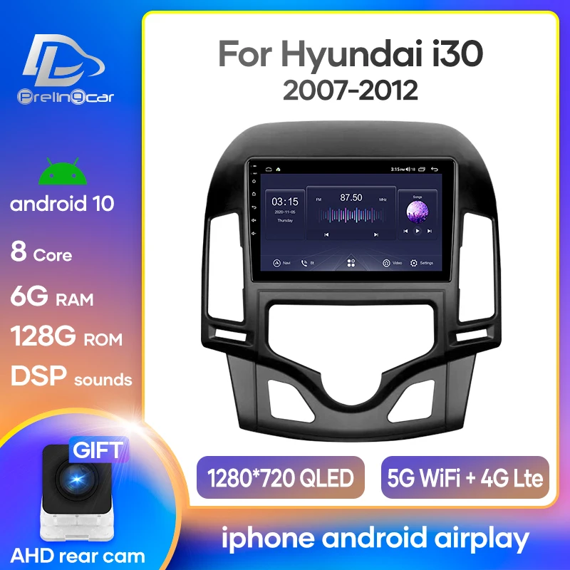 Система Android 10 0 автомобильный сенсорный экран IPS стерео для HYUNDAI I30 автоматический