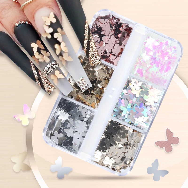 6 Grids Colourful Butterfly Nail Art Decorations 5mm Sequins Glitter Ultra-thin Flake Paillette For Polish Manicure Accessories
6 Grids Colourful Butterfly Nail Art Decorations 5mm Sequins Glitter Ultra-thin Flake Paillette For Polish Manicure Accessories