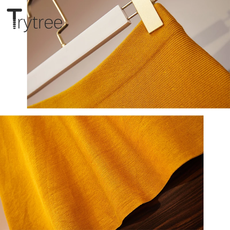 Trytree Autumn Winter Women Two Piece Set Casual Turn-down Collar Letter Tops + Skirt Solid Knitting Fashion Set 2 Piece Set
Trytree Autumn Winter Women Two Piece Set Casual Turn-down Collar Letter Tops + Skirt Solid Knitting Fashion Set 2 Piece Set
