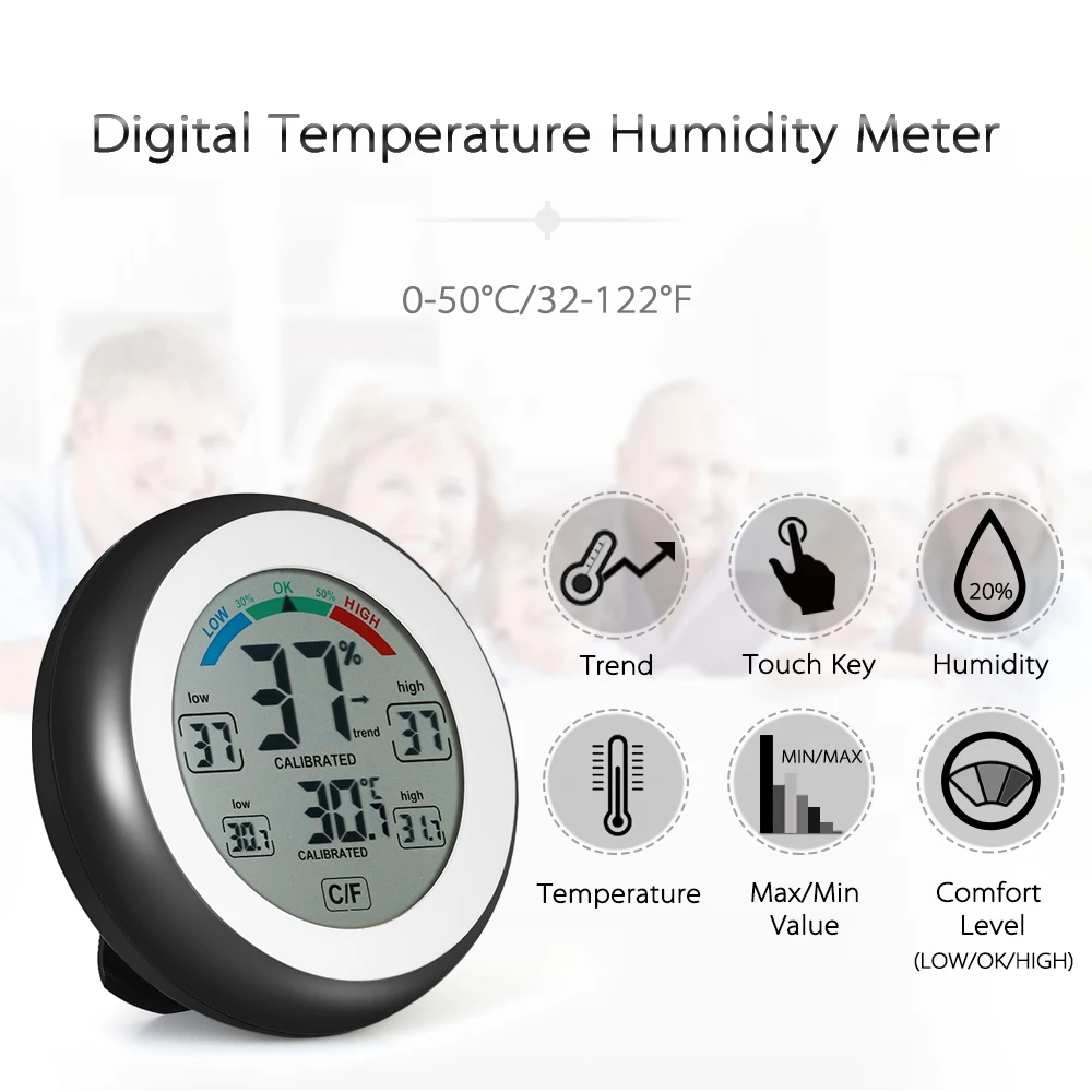 Настольный Измеритель температуры и влажности °C/°F Цифровой термометр гигрометр Измеритель температуры и влажности максимальное минималь...
Настольный Измеритель температуры и влажности °C/°F Цифровой термометр гигрометр Измеритель температуры и влажности максимальное минималь...