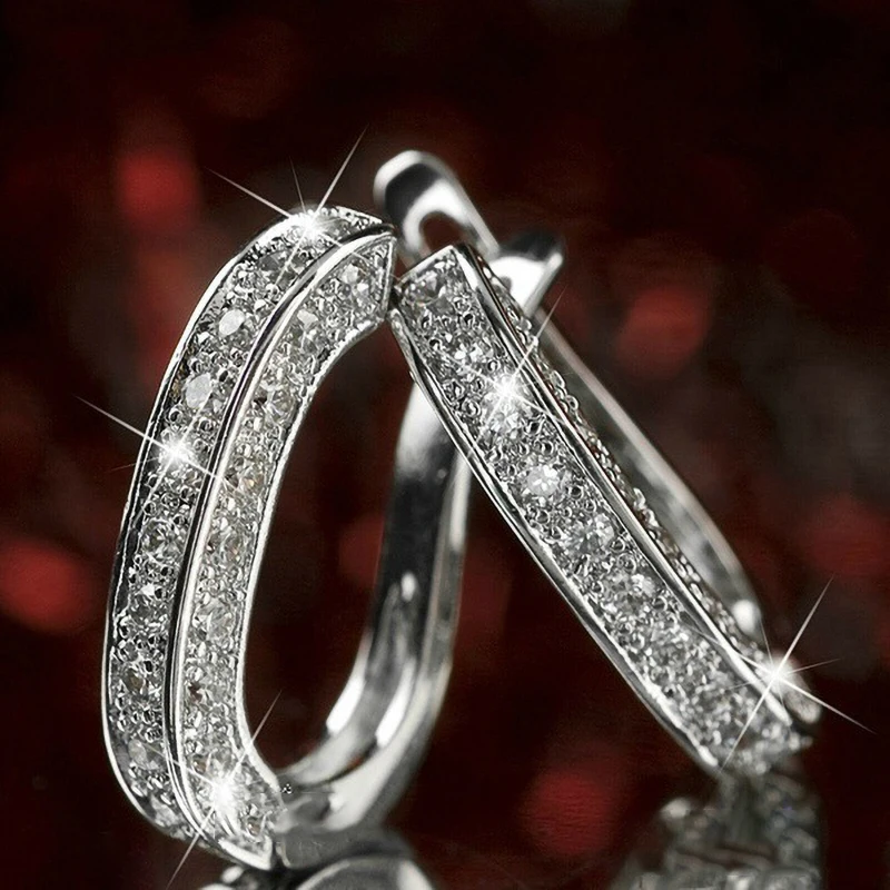 Hot Classic 3 Styles Round White Zircon Hoop Earrings For Women Gold/Rose Gold/Silver Color Female Jewelry Wedding Gifts
Hot Classic 3 Styles Round White Zircon Hoop Earrings For Women Gold/Rose Gold/Silver Color Female Jewelry Wedding Gifts