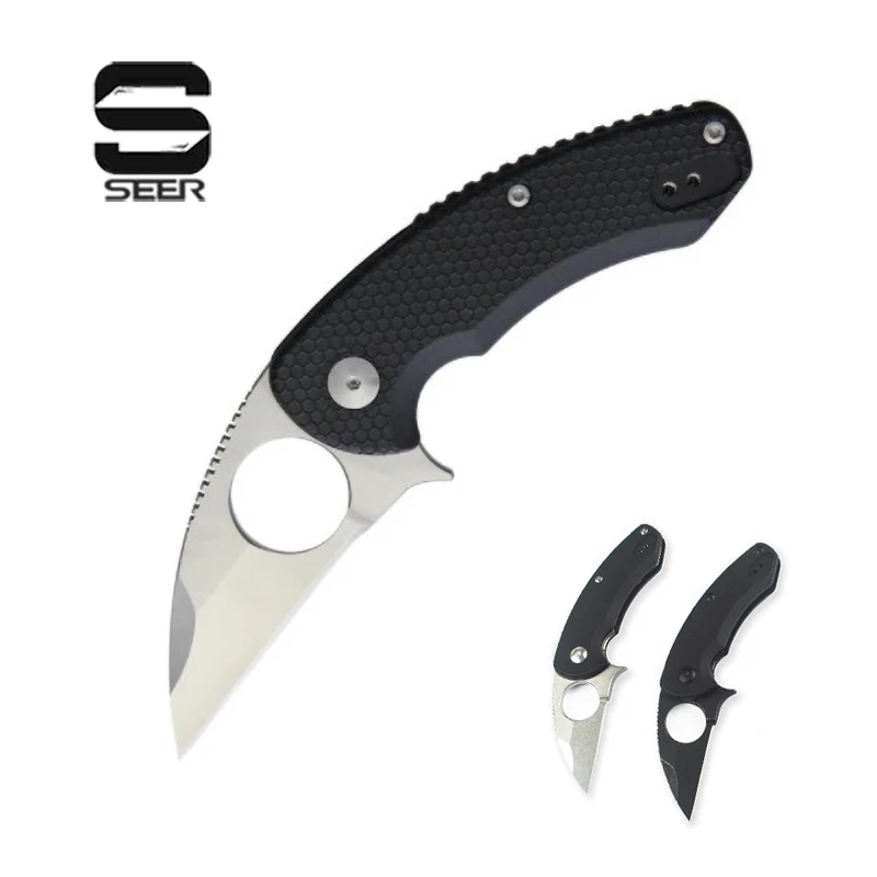 D2 Steel Tactical Pocket Knives Finger Ring Knife Outdoor Camping Multifunctional Folding Knife Survival Hunting Cutter Tools
D2 Steel Tactical Pocket Knives Finger Ring Knife Outdoor Camping Multifunctional Folding Knife Survival Hunting Cutter Tools