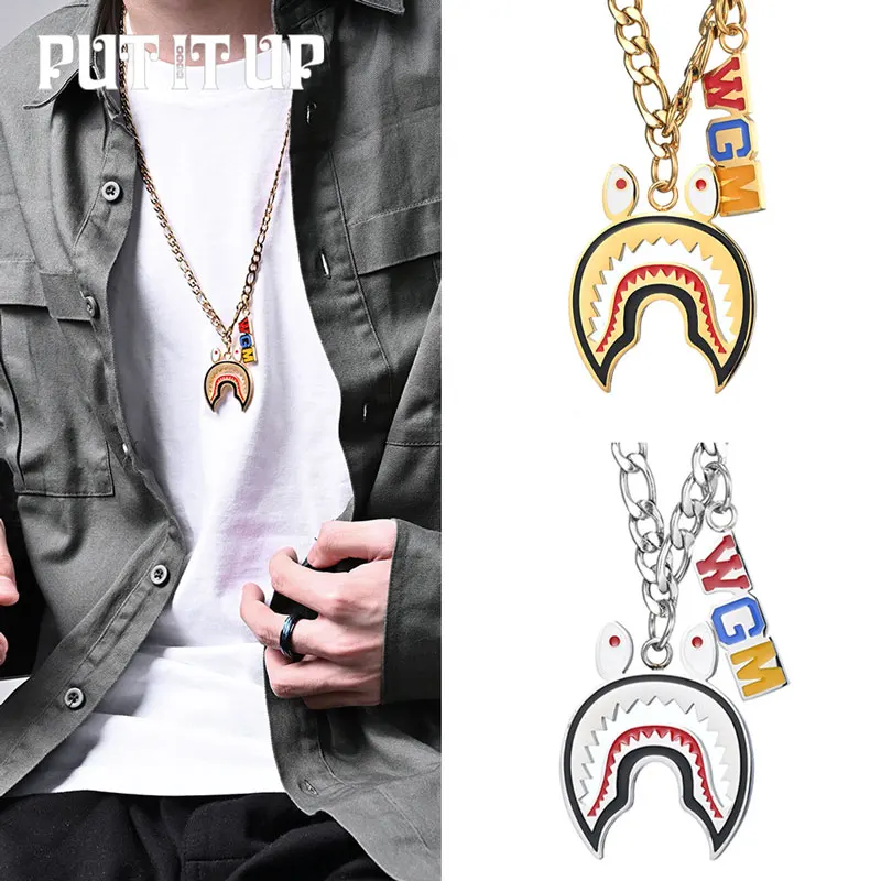 Big Shark Pendant Necklace Men Hiphop Street Culture Titanium Stainless Steel Fashion Trendy Chain Necklace Man Jewelry Gift
Big Shark Pendant Necklace Men Hiphop Street Culture Titanium Stainless Steel Fashion Trendy Chain Necklace Man Jewelry Gift