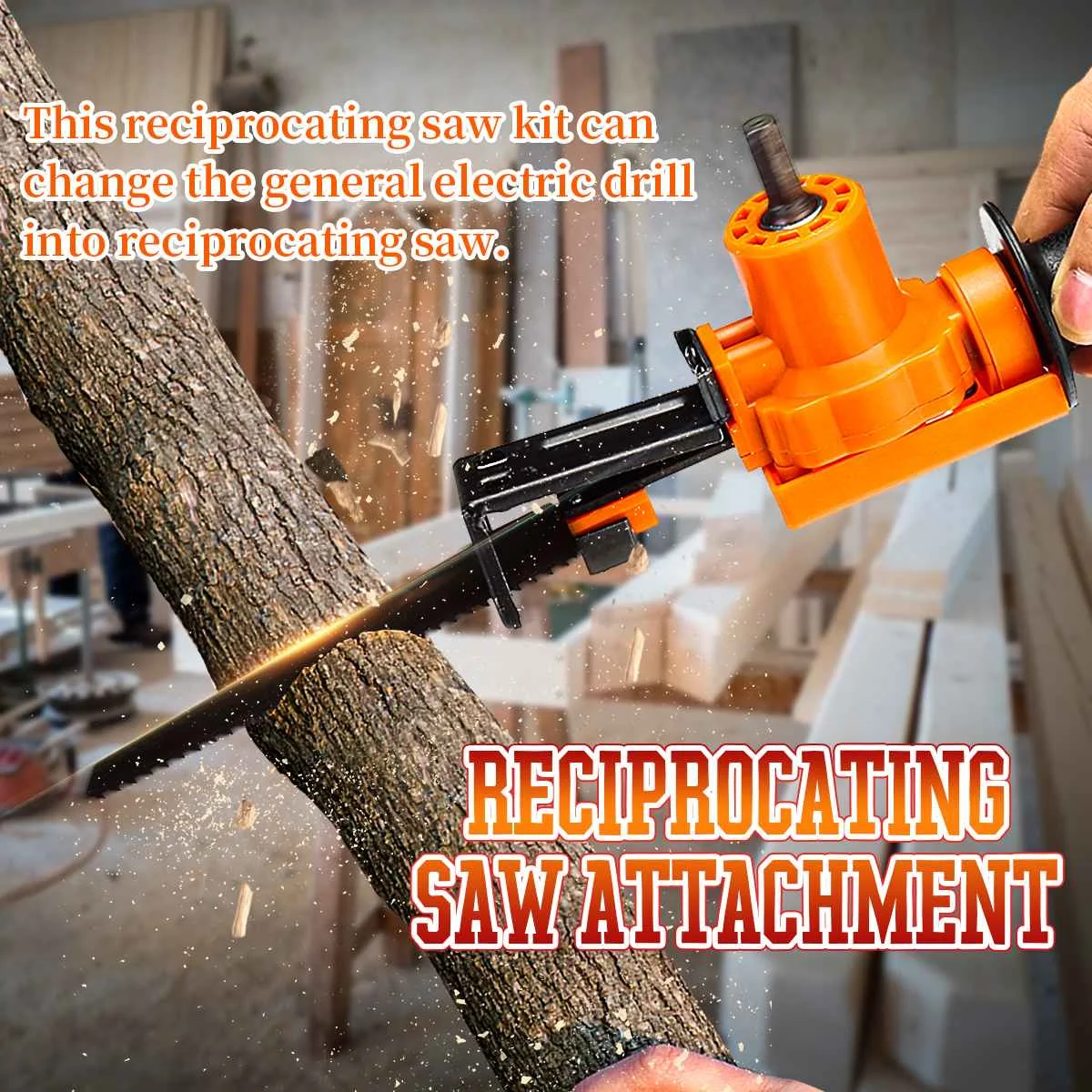 Electric Drill Attachment with 2 Blades Cordless Reciprocating Saw Metal Cutting Wood Cutting Tool
Electric Drill Attachment with 2 Blades Cordless Reciprocating Saw Metal Cutting Wood Cutting Tool