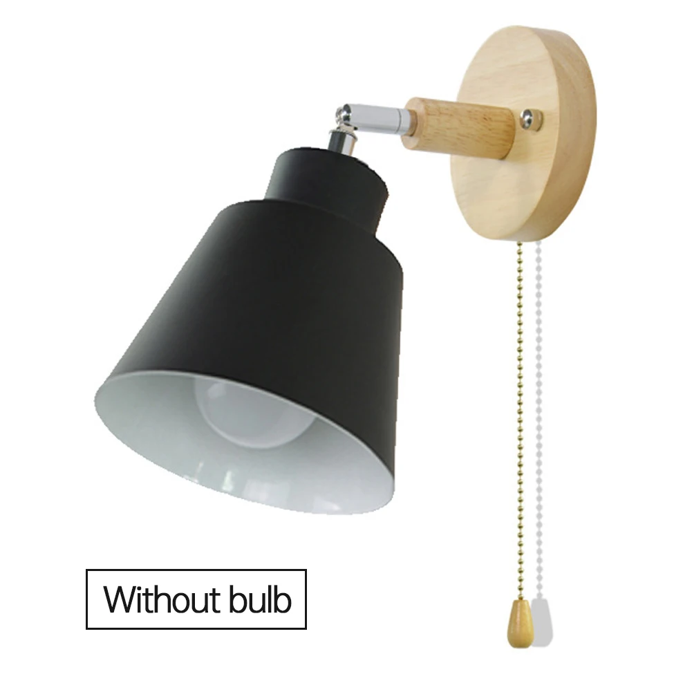 Wall Lights with Pull Cord Switch Edison E27 Wall Spotlights Freely Rotatable Wooden Base Bedside Lights Wall Lamp for Bedroom
Wall Lights with Pull Cord Switch Edison E27 Wall Spotlights Freely Rotatable Wooden Base Bedside Lights Wall Lamp for Bedroom