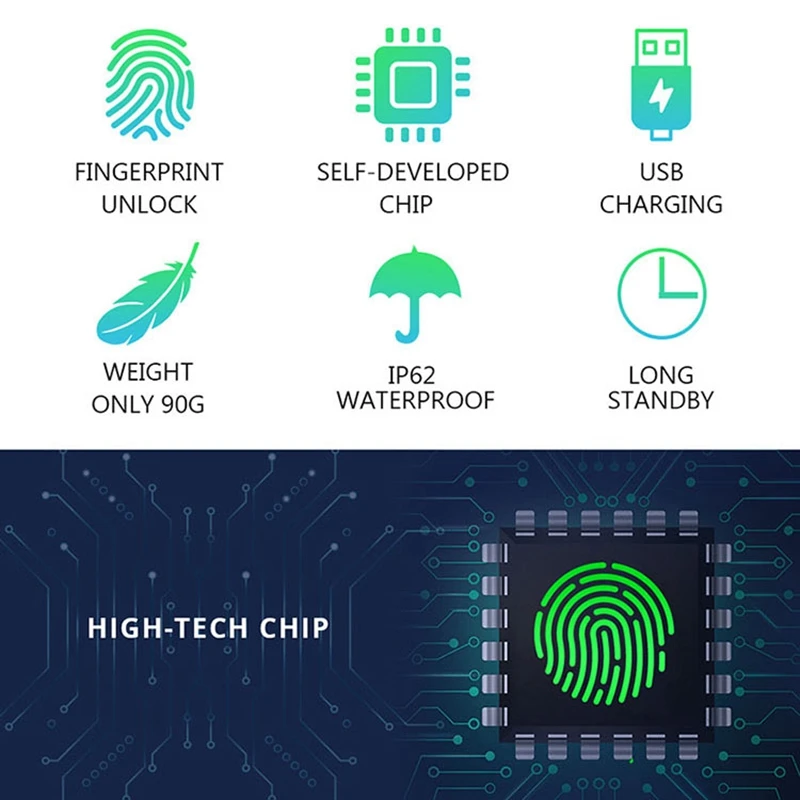 Fingerprint Padlock, Smart Lock Keyless for Locker, Sports, School & Employee Locker, Door, Fence, Hasp and Storage
Fingerprint Padlock, Smart Lock Keyless for Locker, Sports, School & Employee Locker, Door, Fence, Hasp and Storage