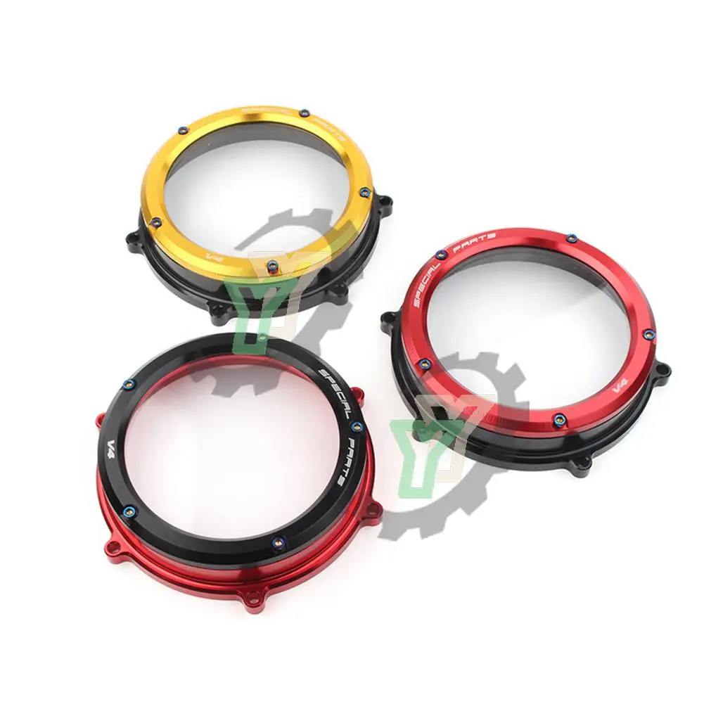 Motorcycle Engine Clear Clutch Cover Protector Guard Waterproof CNC Aluminum Alloy for Ducati Panigale V4 V4S 2018 2019 2020
Motorcycle Engine Clear Clutch Cover Protector Guard Waterproof CNC Aluminum Alloy for Ducati Panigale V4 V4S 2018 2019 2020