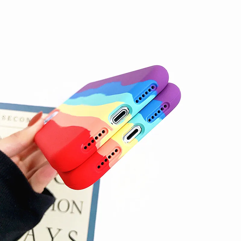 Fashion Rainbow Original Soft Liquid Silicone Cover Case for iPhone 12 Mini 11 Pro Max X XR XS Max 6 6S 7 8 Plus Back Full Coque
Fashion Rainbow Original Soft Liquid Silicone Cover Case for iPhone 12 Mini 11 Pro Max X XR XS Max 6 6S 7 8 Plus Back Full Coque