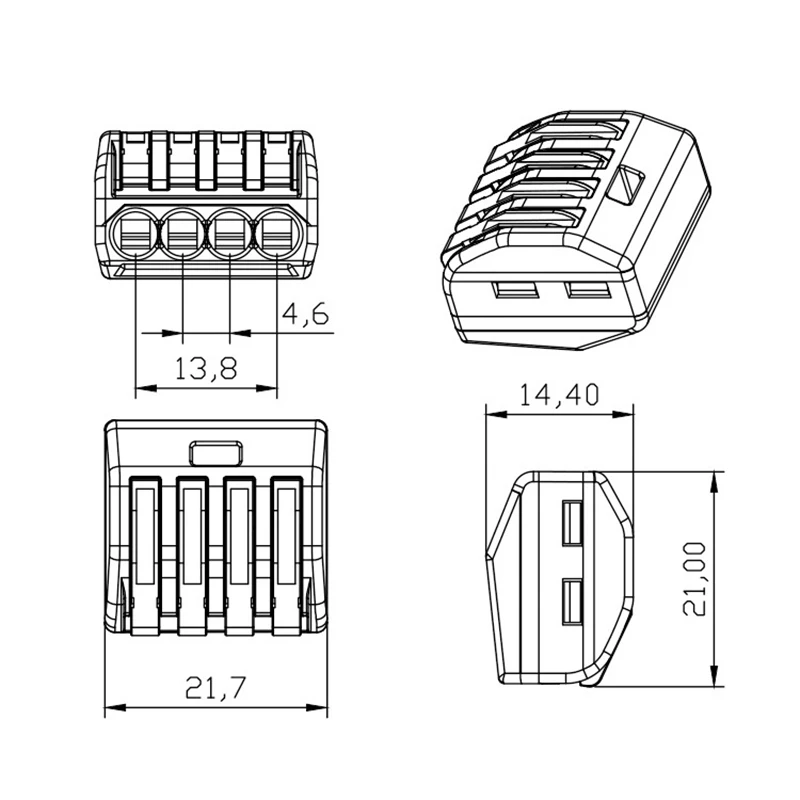 Mixed Boxed Wire Connector Pct-212/213/214/215 Compact Wiring Connector Conductor Terminal Block Applicable Wire 0.08mm-4.0mm
Mixed Boxed Wire Connector Pct-212/213/214/215 Compact Wiring Connector Conductor Terminal Block Applicable Wire 0.08mm-4.0mm
