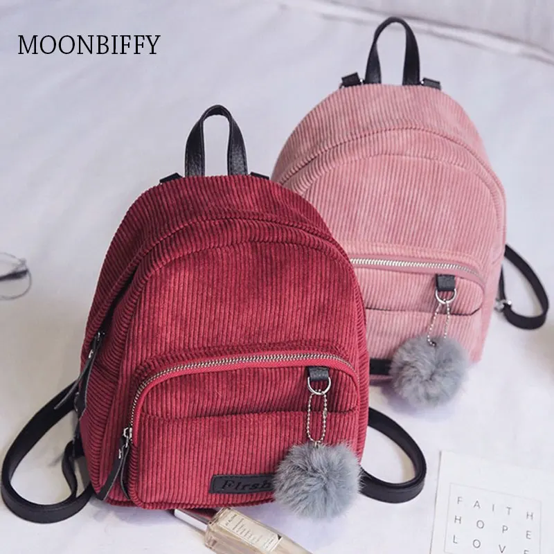 Fashion Small School Backpack Women Teenager Young Girls Solid Shoulder Bags Travel Mochila Corduroy Backpack Purse
Fashion Small School Backpack Women Teenager Young Girls Solid Shoulder Bags Travel Mochila Corduroy Backpack Purse