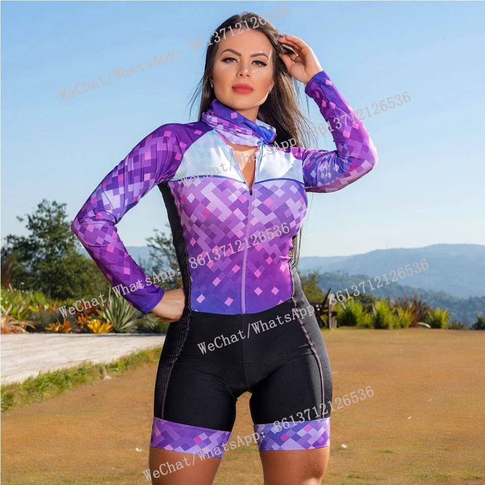 Women's Cycling Triathlon Skinsuit Long Sleeve Bike Jersey Jumpsuit Pro Team Racing Bicycle Tights Sweatshirt Cycling Dress Kit
Women's Cycling Triathlon Skinsuit Long Sleeve Bike Jersey Jumpsuit Pro Team Racing Bicycle Tights Sweatshirt Cycling Dress Kit