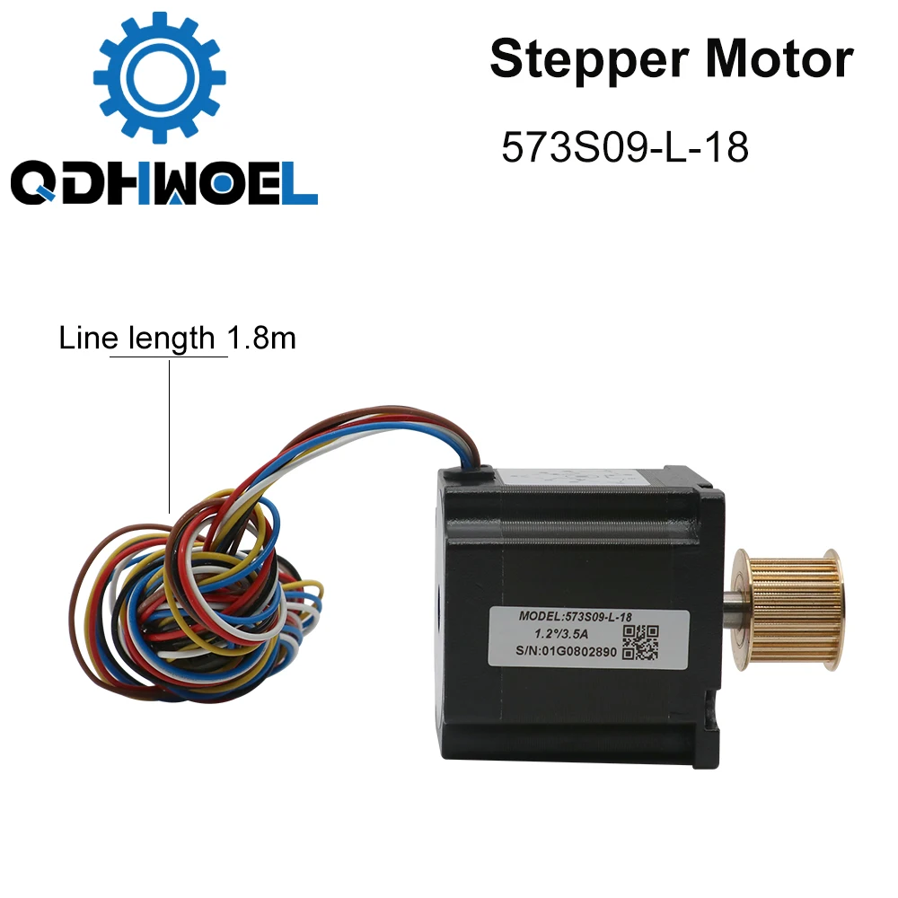 QDHWOEL Leadshine 3 фазы шагового двигателя 573S09 L 18 для NEMA23 3.5A Длина 50 мм вал 6 35 мм|Шаговый