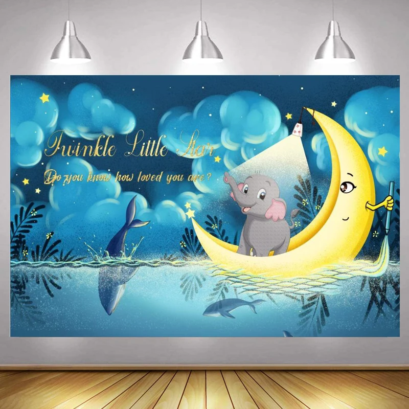 Twinkle Little Star Photo Backdrop Baby Shower Kids Moon Happy Birthday Party Decoration Photography Backgrounds Banner on. Сияй маленькая звездочка: фотофон для детского душа, луна, счастливый день рождения, украшение для вечеринки, фотографическое фонов