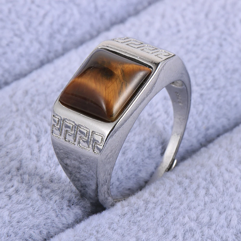 Punk Rock Silver Plated Square Natural Tiger Eye Stone Adjustable Rings For Men Vintage Knuckles Joint Ring Retro Mens Jewelry
Punk Rock Silver Plated Square Natural Tiger Eye Stone Adjustable Rings For Men Vintage Knuckles Joint Ring Retro Mens Jewelry