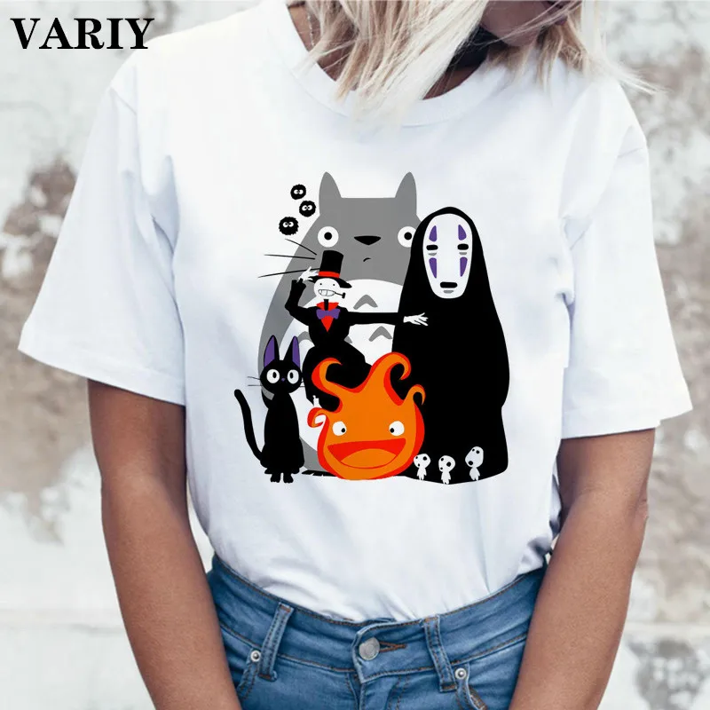 Ghibli t-shirt Japanese Anime women Totoro Spirited Away graphic tees women femme cartoon woman clothes summer funny tshirts
Ghibli t-shirt Japanese Anime women Totoro Spirited Away graphic tees women femme cartoon woman clothes summer funny tshirts