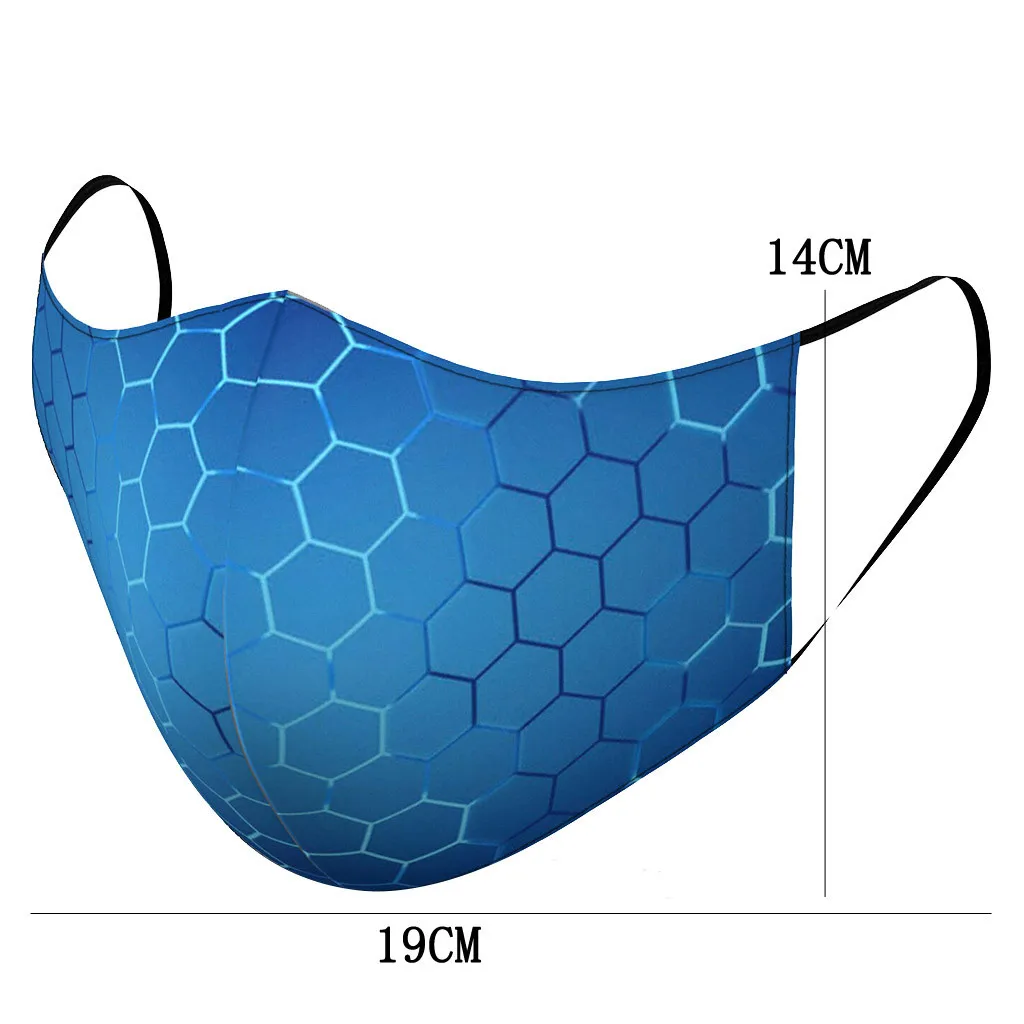 Adult Unisex Fashion Cool Personality Animal Printing Mask Outdoor Cycling Reuse Breathable Sports Cotton Face Mask mascarillas
