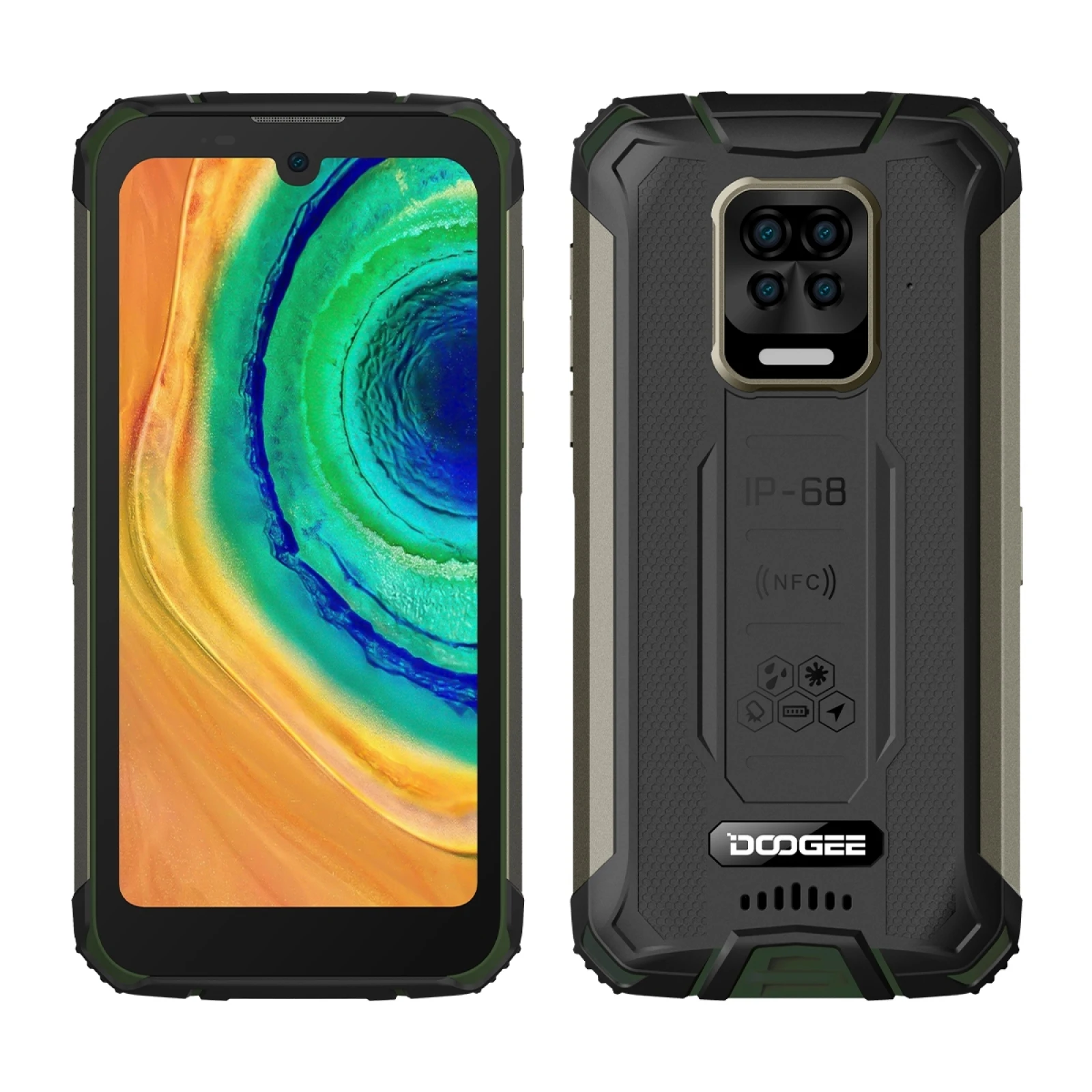 

DOOGEE S59 IP68 Rugged Phone Android 10 Helio A25 Octa-Core 4GB RAM 64GB ROM 5.71" Waterdrop Smartphone 16MP 10050mAh Face ID