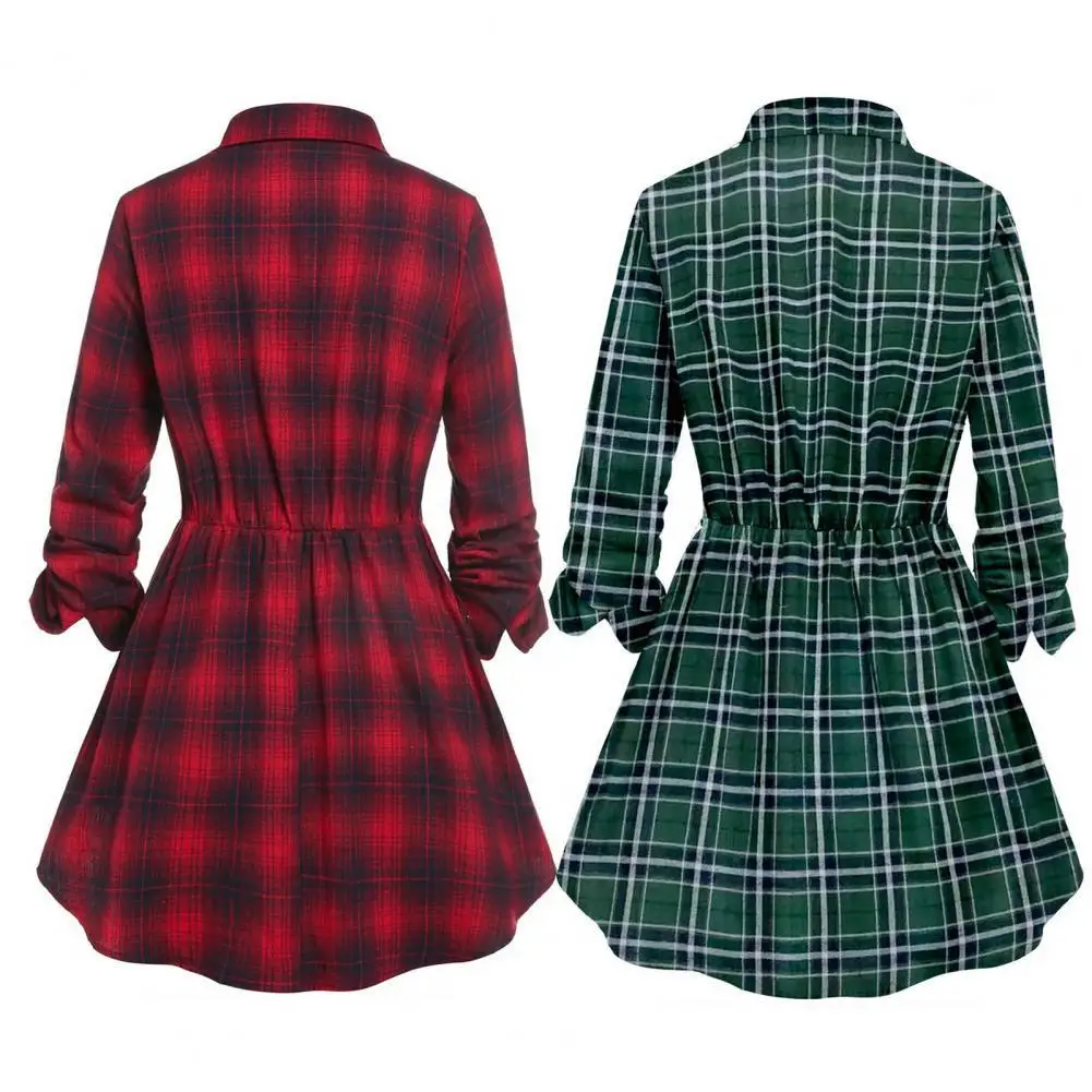 Stylish Women Shirt Turn-Down Collar Flowy Hem Plaid Print Casual Shirt Blouse Autumn Shirt Women Shirt
Stylish Women Shirt Turn-Down Collar Flowy Hem Plaid Print Casual Shirt Blouse Autumn Shirt Women Shirt