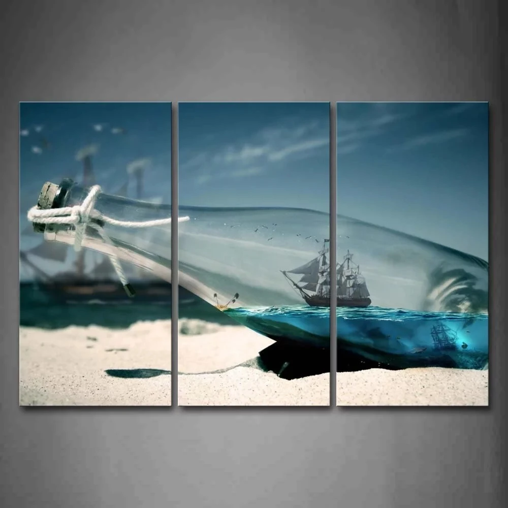 Modular HD Print Canvas Painting Wall Art Pictures Modern Home Decor 3 Pieces Beach Drift Bottle Poster Nordic Living Room Frame
Modular HD Print Canvas Painting Wall Art Pictures Modern Home Decor 3 Pieces Beach Drift Bottle Poster Nordic Living Room Frame