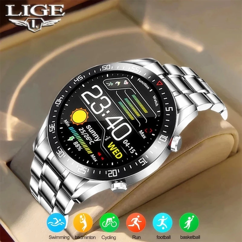 LIGE New 2022 Smart Watch Men Heart Rate Blood Pressure Information Reminder Sport Waterproof Smart Watch for Android IOS Phone
LIGE New 2022 Smart Watch Men Heart Rate Blood Pressure Information Reminder Sport Waterproof Smart Watch for Android IOS Phone