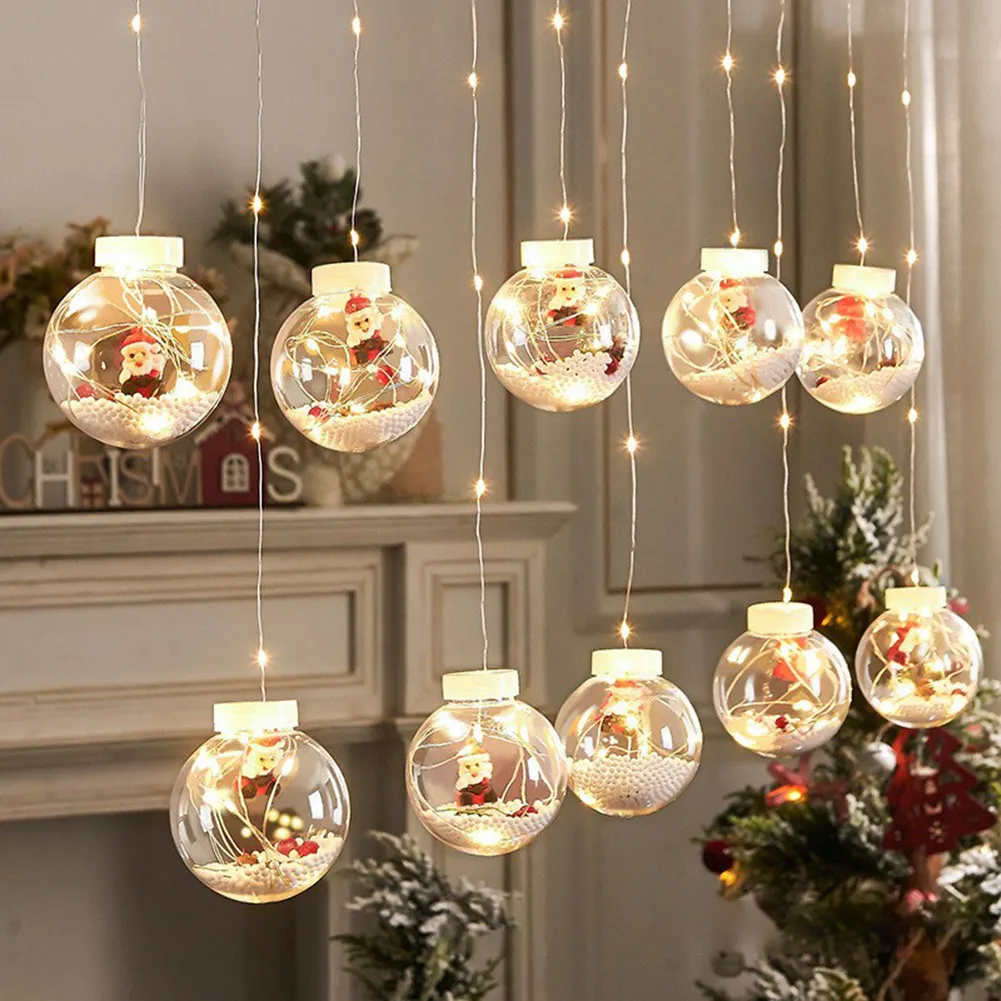 2022 LED ChristmasString Decoration Light Santa Claus 8 Modes Garland Curtain Wishing Ball Lamp Led Light Decor Fairy Lights
2022 LED ChristmasString Decoration Light Santa Claus 8 Modes Garland Curtain Wishing Ball Lamp Led Light Decor Fairy Lights