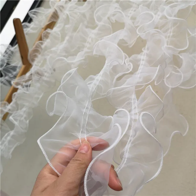 1 Yard 11cm Wide Lace Trim White Transparent Organza Wedding Background Decoration Wave Gauze Ribbon Lace Accessories Sewing DIY
1 Yard 11cm Wide Lace Trim White Transparent Organza Wedding Background Decoration Wave Gauze Ribbon Lace Accessories Sewing DIY