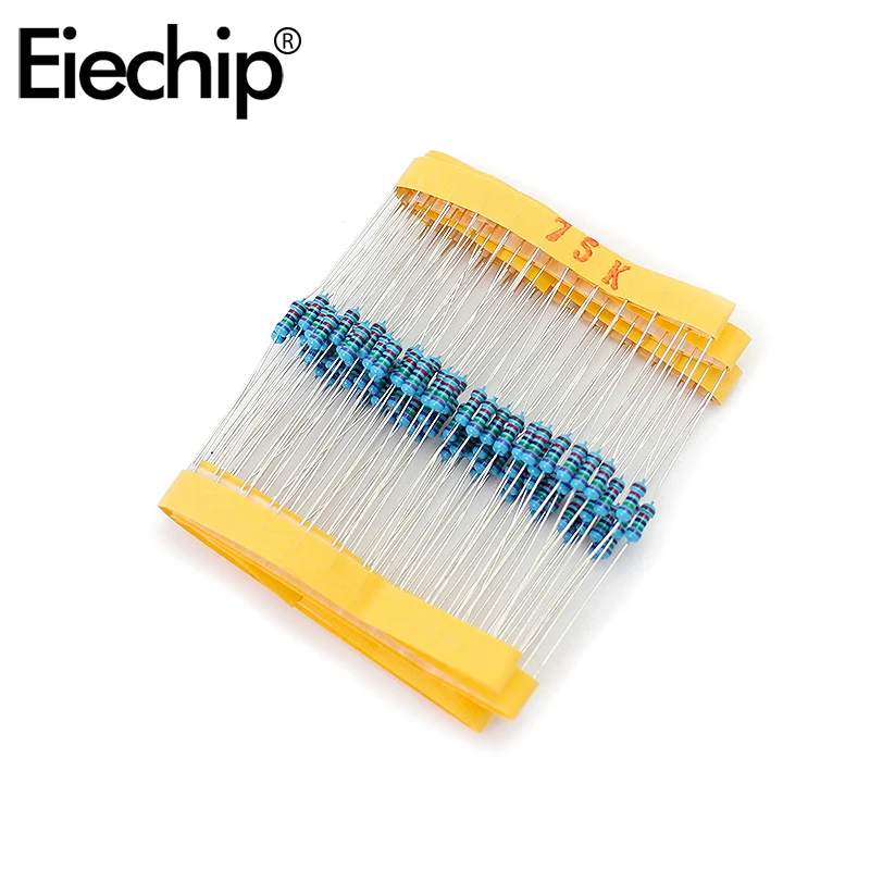 100pcs/lot 1/4W 1% Metal film resistor 0.25W resistance 75K ohm Throught Hole
100pcs/lot 1/4W 1% Metal film resistor 0.25W resistance 75K ohm Throught Hole