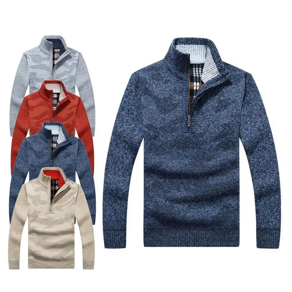 2021 Autumn Winter Mens Solid Color Casual Sweater Men Stand Collar Fleece Sweater Male Zip Knit Slim Fit Knitted Pullover 3XL
2021 Autumn Winter Mens Solid Color Casual Sweater Men Stand Collar Fleece Sweater Male Zip Knit Slim Fit Knitted Pullover 3XL