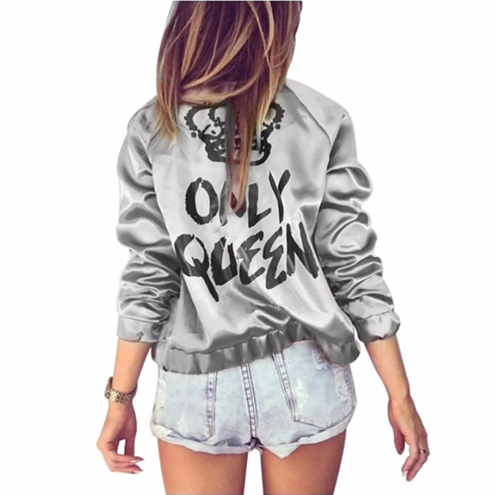 Woman Jacket Winter 2020 Jacket Women Coat Crown Queen Print Long Sleeve Zipper Top Coat Biker Casual Short Outwear Clothes
Woman Jacket Winter 2020 Jacket Women Coat Crown Queen Print Long Sleeve Zipper Top Coat Biker Casual Short Outwear Clothes