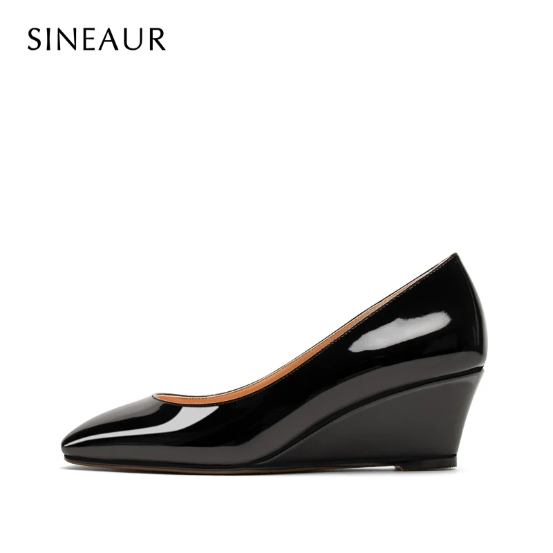 SINEAUR Women Shoes Fashion Low Mid-heel Pumps Wedge Heels Square Toes Patent Leather PU Elegant Office Ladies Plus Size 35-45
SINEAUR Women Shoes Fashion Low Mid-heel Pumps Wedge Heels Square Toes Patent Leather PU Elegant Office Ladies Plus Size 35-45