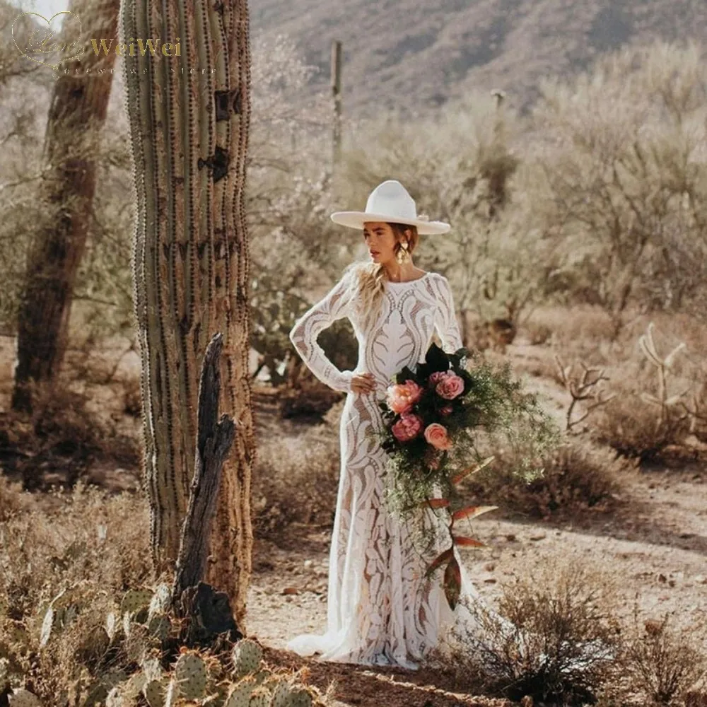 Simple Scoop Neck Mermaid Wedding Dress Long Sleeve Floor Length Backless Lace Bridal Gowns Vestidos De Novia Cвадебное платье
Simple Scoop Neck Mermaid Wedding Dress Long Sleeve Floor Length Backless Lace Bridal Gowns Vestidos De Novia Cвадебное платье