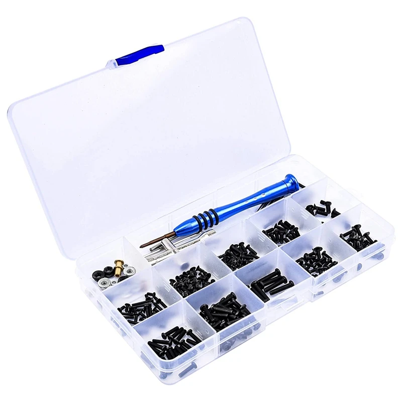 316Pcs M2 M2.5 M3 Screw Fastener Cross Sleeve Hex Wrench Swing Arm Pin Kit for Wltoys 144001 124019 Rc Car Spare Parts
316Pcs M2 M2.5 M3 Screw Fastener Cross Sleeve Hex Wrench Swing Arm Pin Kit for Wltoys 144001 124019 Rc Car Spare Parts